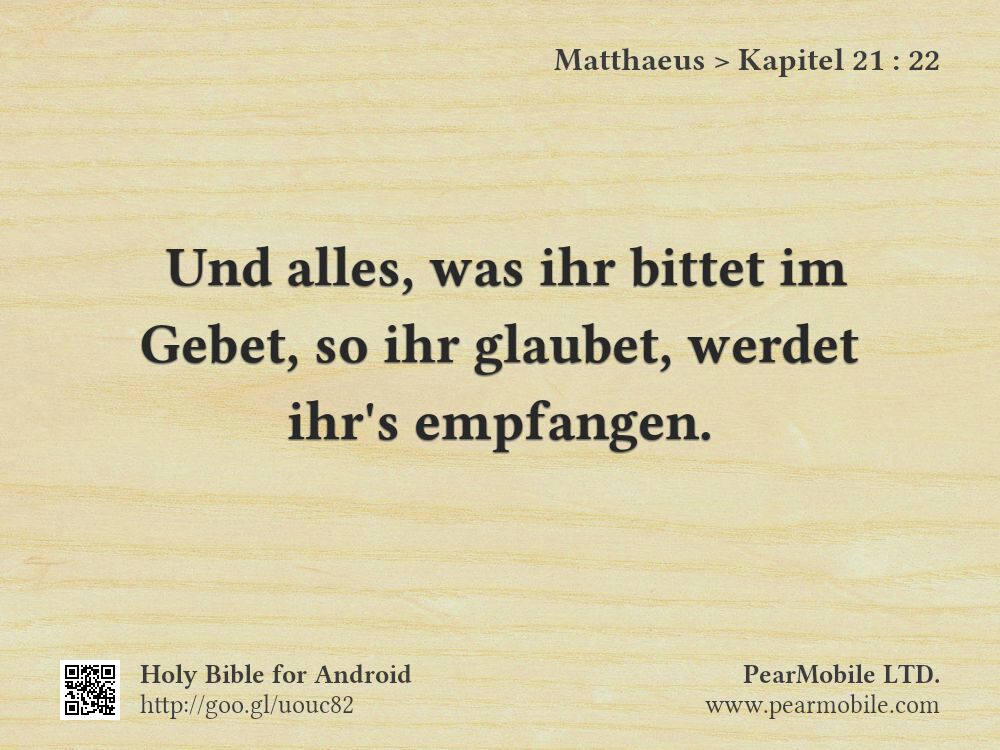 Matthaeus, Kapitel 21:22
